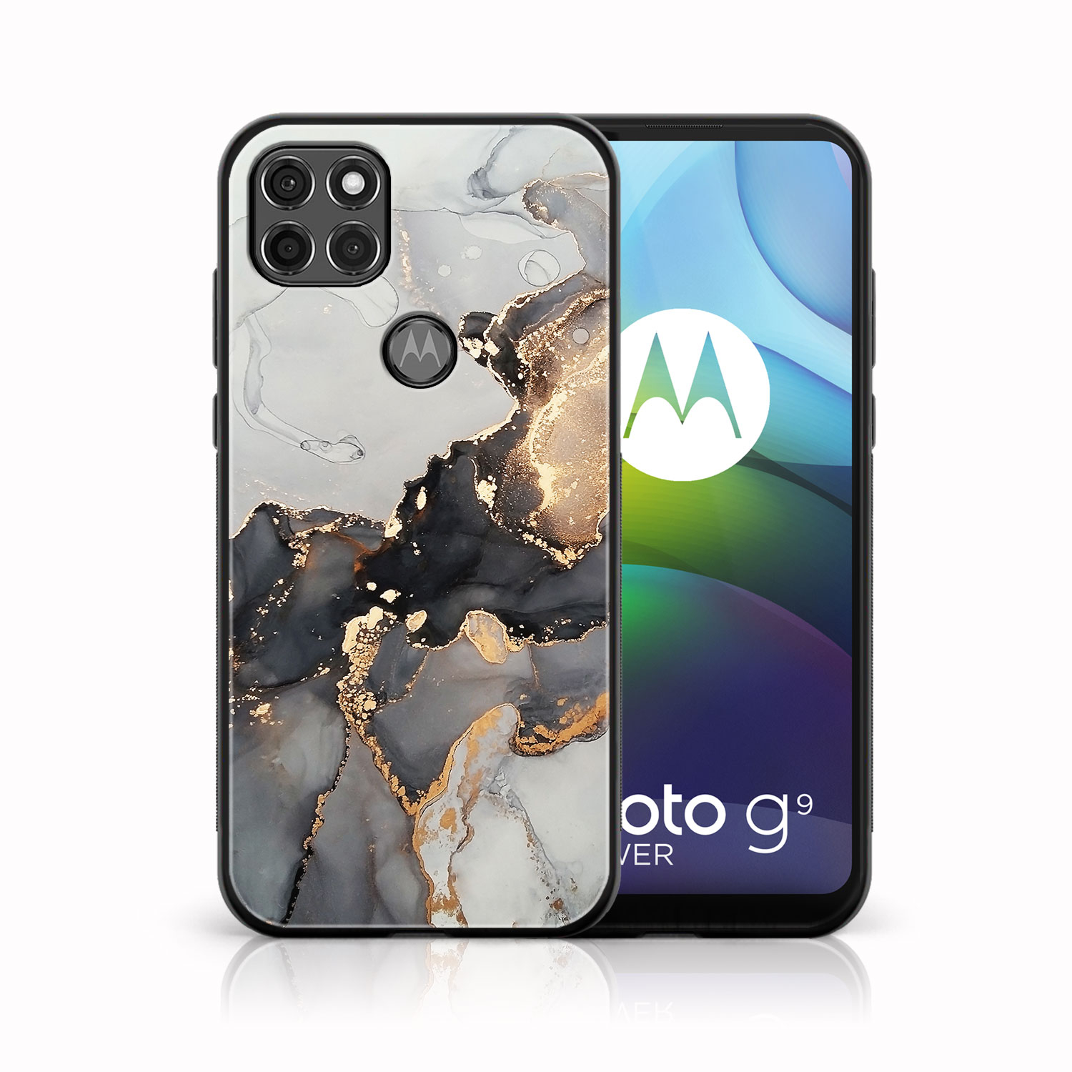 PROTEMIO 40163 MY ART Silikonový kryt Motorola Moto G9 Power GREY MARBLE (140)