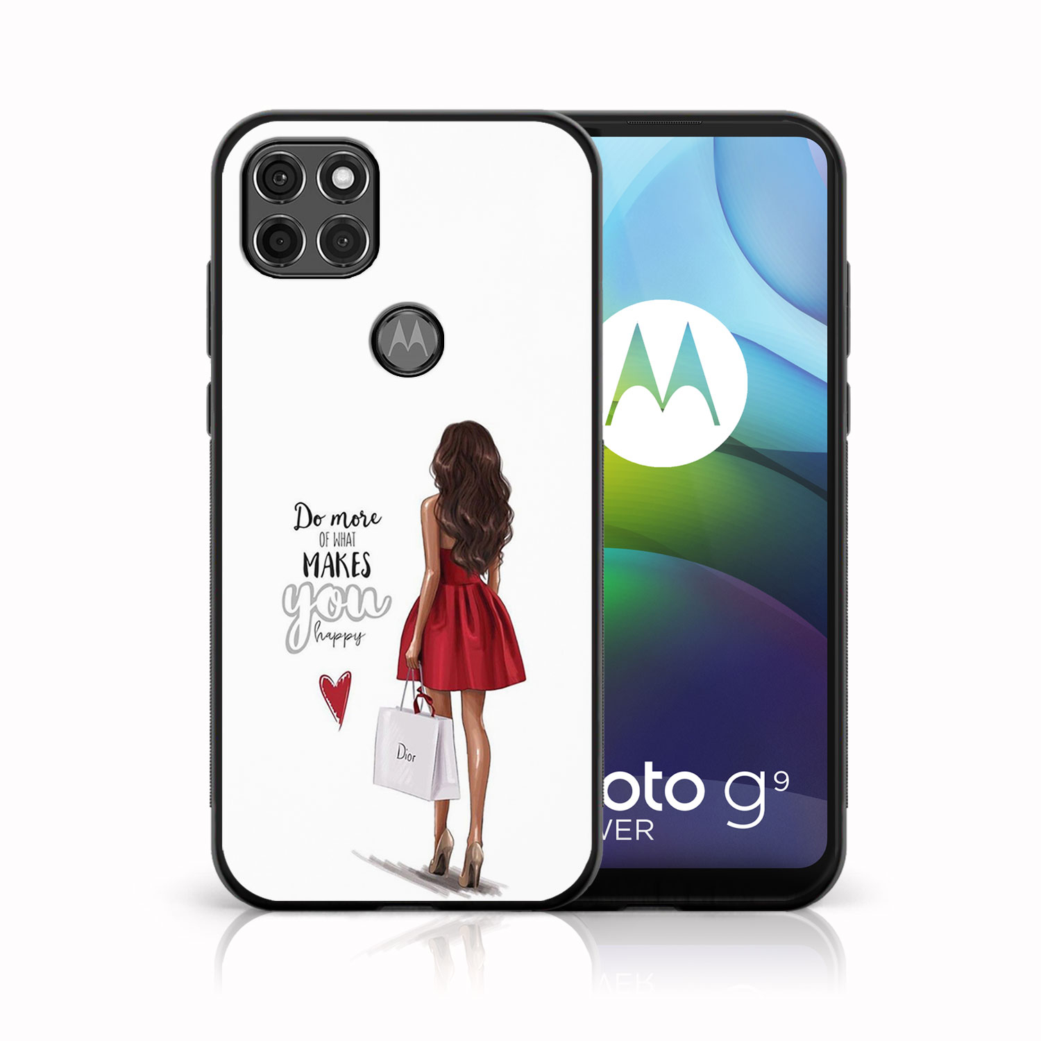 PROTEMIO 38926 MY ART Silikonový kryt Motorola Moto G9 Power RED DRESS (137)