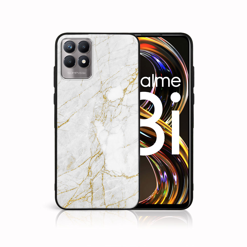 PROTEMIO 41849 MY ART Silikonový obal Realme 8i WHITE STONE (011)