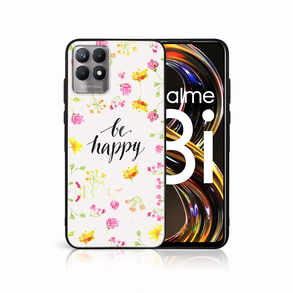 PROTEMIO 41854 MY ART Silikonový obal Realme 8i BE HAPPY (019)