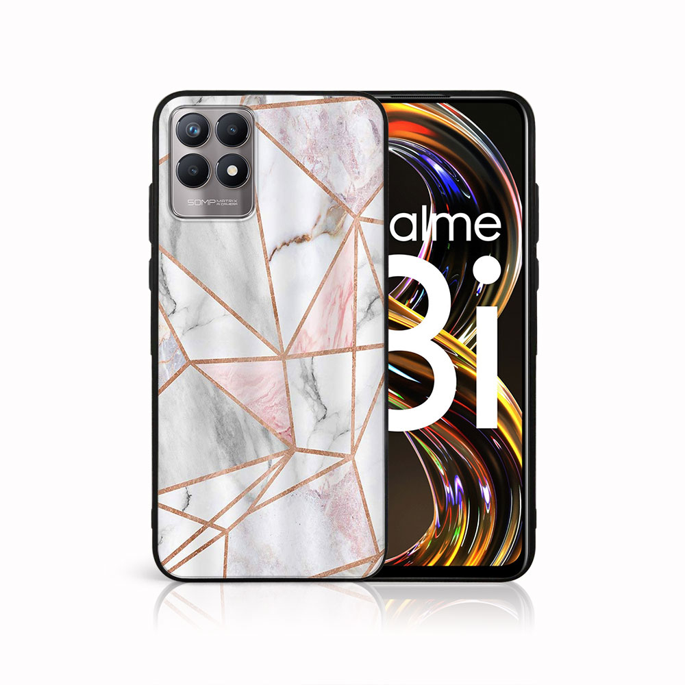 PROTEMIO 41890 MY ART Silikonový obal Realme 8i PINK MARBLE (143)