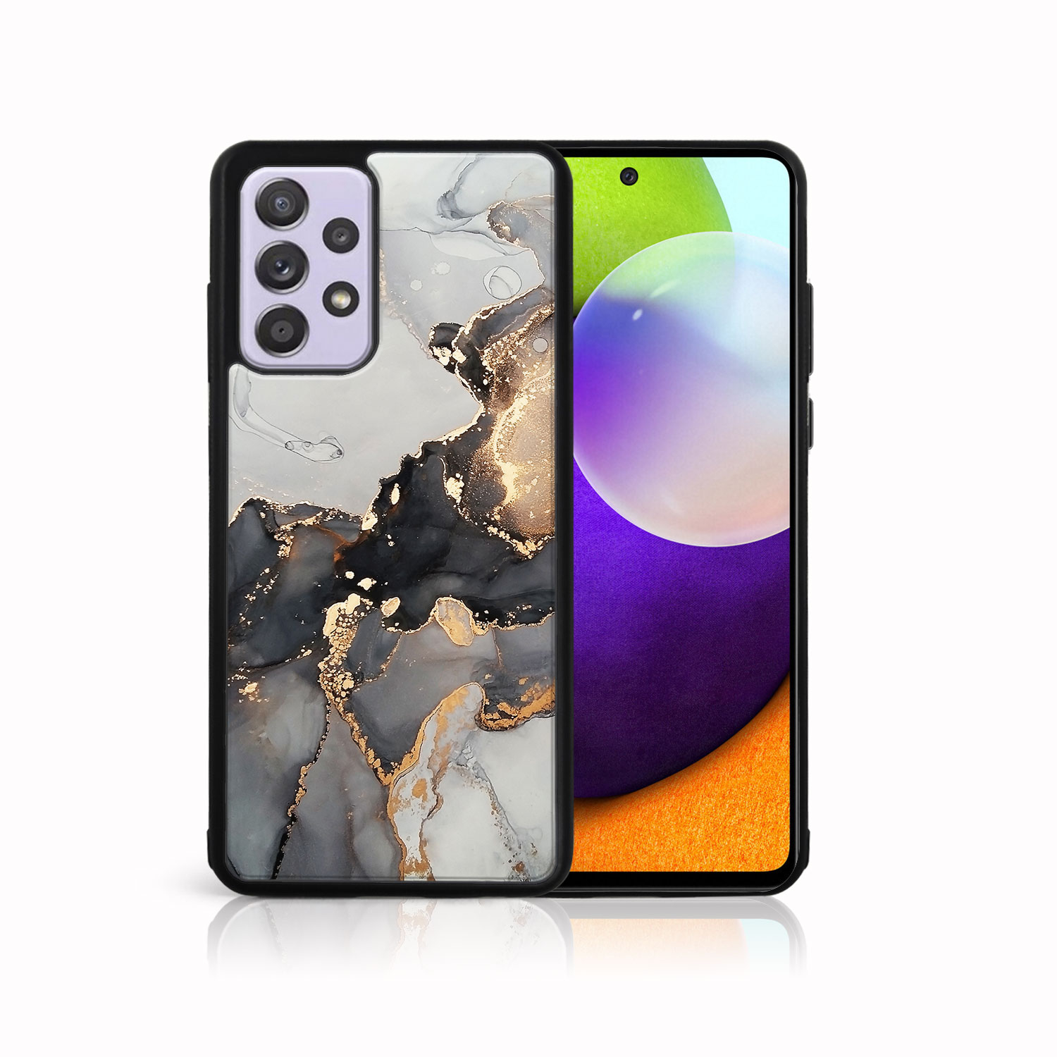 PROTEMIO 39619 MY ART Silikonový kryt Samsung Galaxy A72 GREY MARBLE (140)