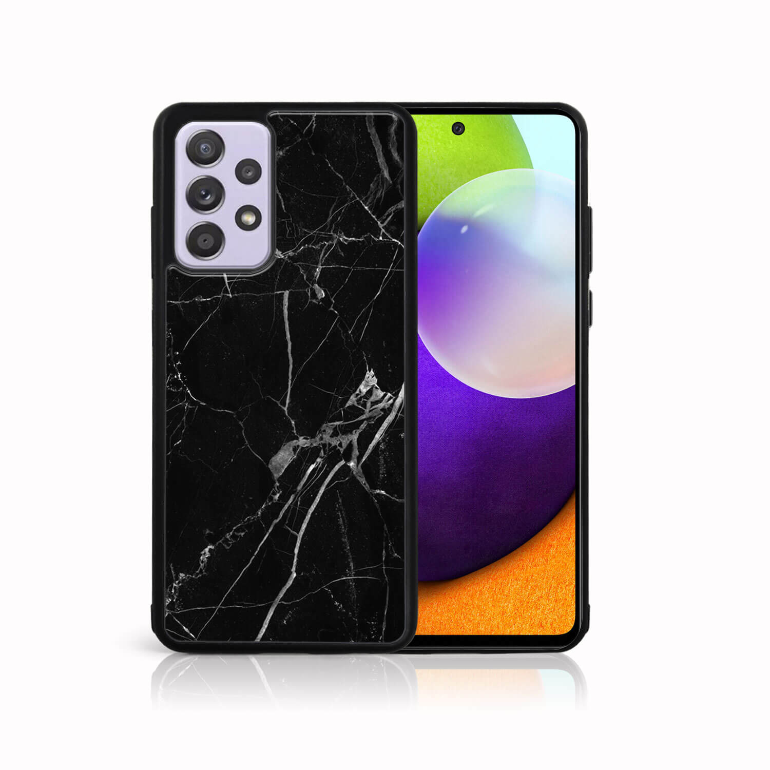 PROTEMIO 40378 MY ART Silikonový kryt Samsung Galaxy A32 BLACK MARBLE (142)