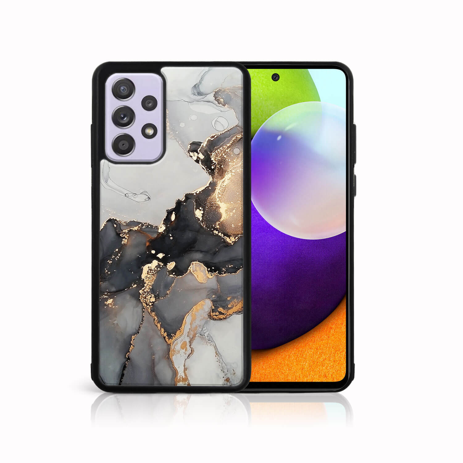 PROTEMIO 40384 MY ART Silikonový kryt Samsung Galaxy A32 GREY MARBLE (140)