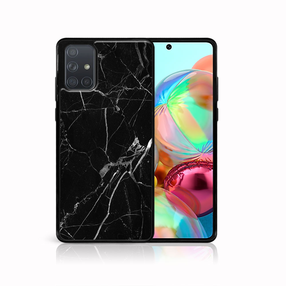 PROTEMIO 40739 MY ART Silikonový kryt Samsung Galaxy A71 BLACK MARBLE (142)