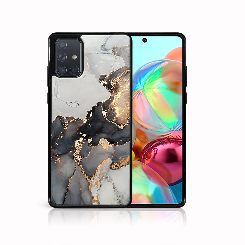 PROTEMIO 40745 MY ART Silikonový kryt Samsung Galaxy A71 GREY MARBLE (140)