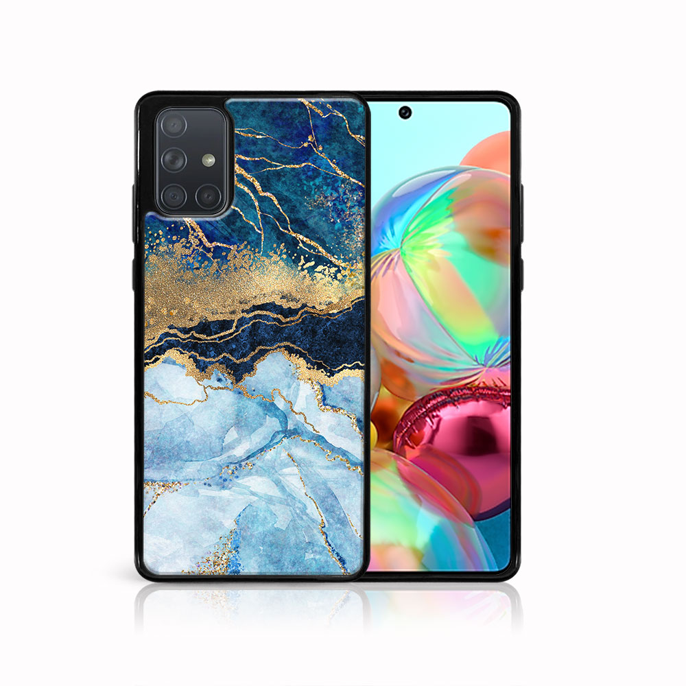 PROTEMIO 40756 MY ART Silikonový kryt Samsung Galaxy A71 BLUE MARBLE (141)