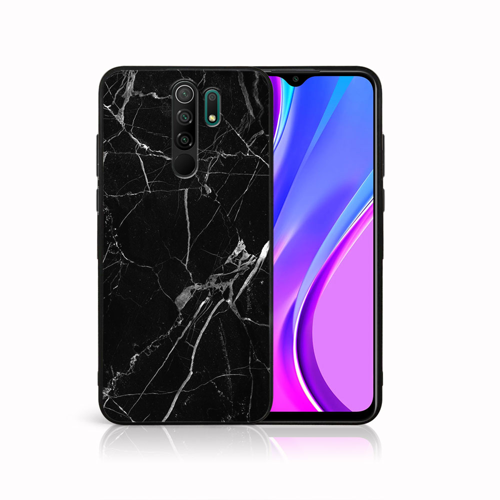 PROTEMIO 42061 MY ART Silikonový obal Xiaomi Redmi 9 BLACK MARBLE (142)