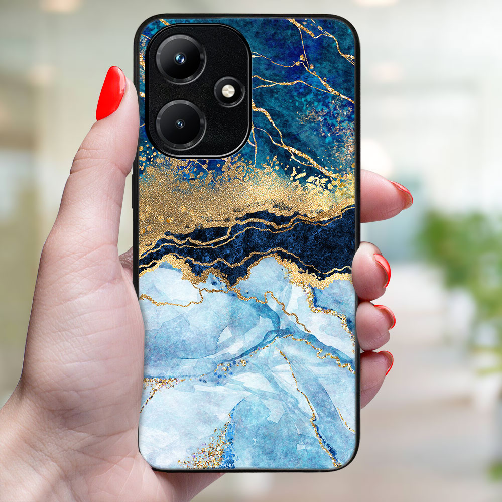 MY ART Ochranný Kryt Pro Infinix Hot 30i BLUE MARBLE (141)