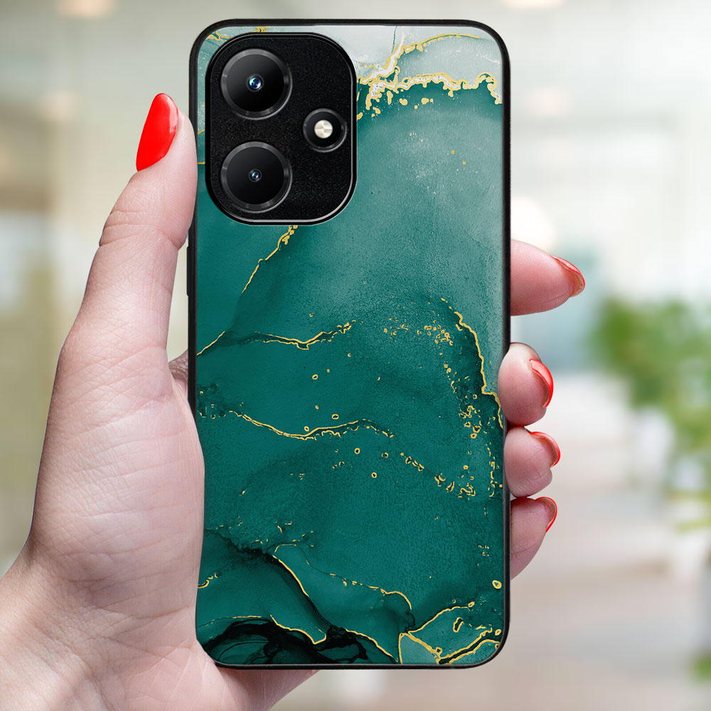 MY ART Ochranný Kryt Pro Infinix Hot 30i GREEN MARBLE (145)