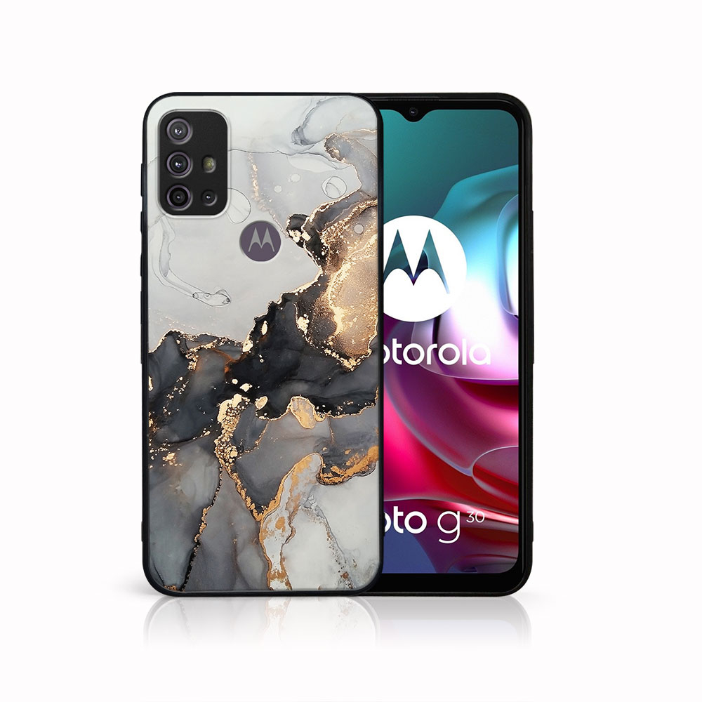 PROTEMIO 41526 MY ART Silikonový obal Motorola Moto G10/G20/G30 GREY MARBLE (140)