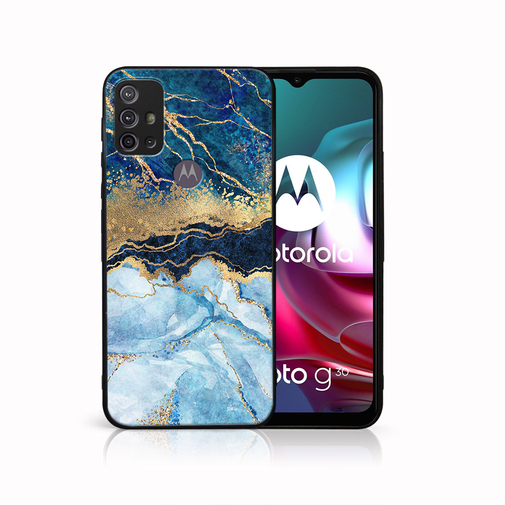 PROTEMIO 41540 MY ART Silikonový obal Motorola Moto G10/G20/G30 BLUE MARBLE (141)