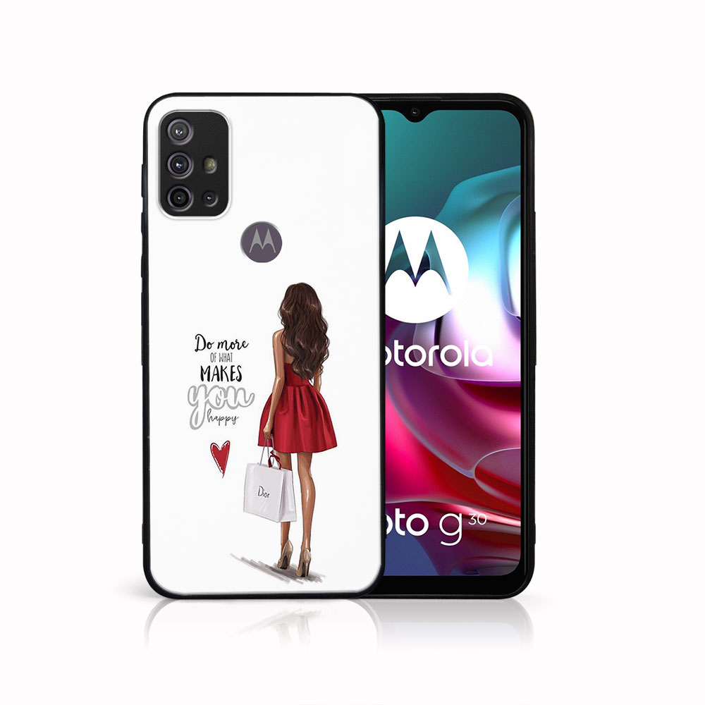 PROTEMIO 41556 MY ART Silikonový obal Motorola Moto G10/G20/G30 RED DRESS (137)