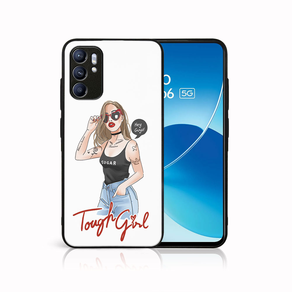 PROTEMIO 44960 MY ART Silikonový obal Oppo Reno6 5G TOUGH GIRL (131)