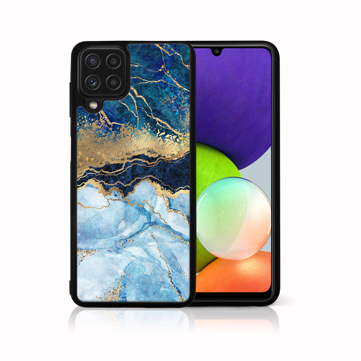 PROTEMIO 39160 MY ART Silikonový kryt Samsung Galaxy A42 5G BLUE MARBLE (141)