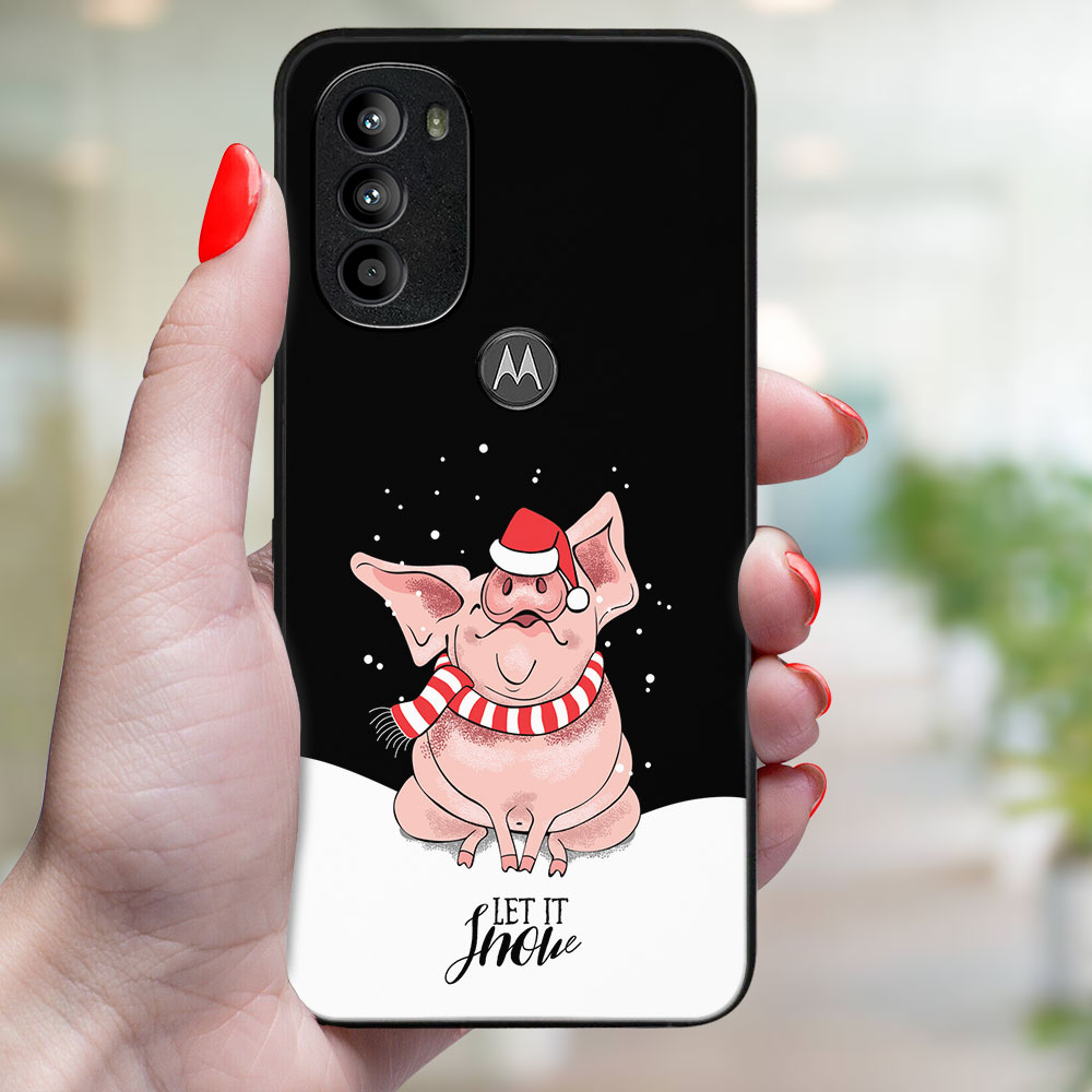 MY ART Kryt S Vánočním Designem Motorola Moto G71 5G LET IT SNOW (075)