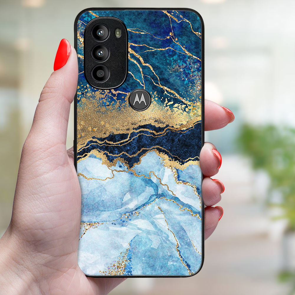 MY ART Ochranný Kryt Motorola Moto G71 5G BLUE MARBLE (141)