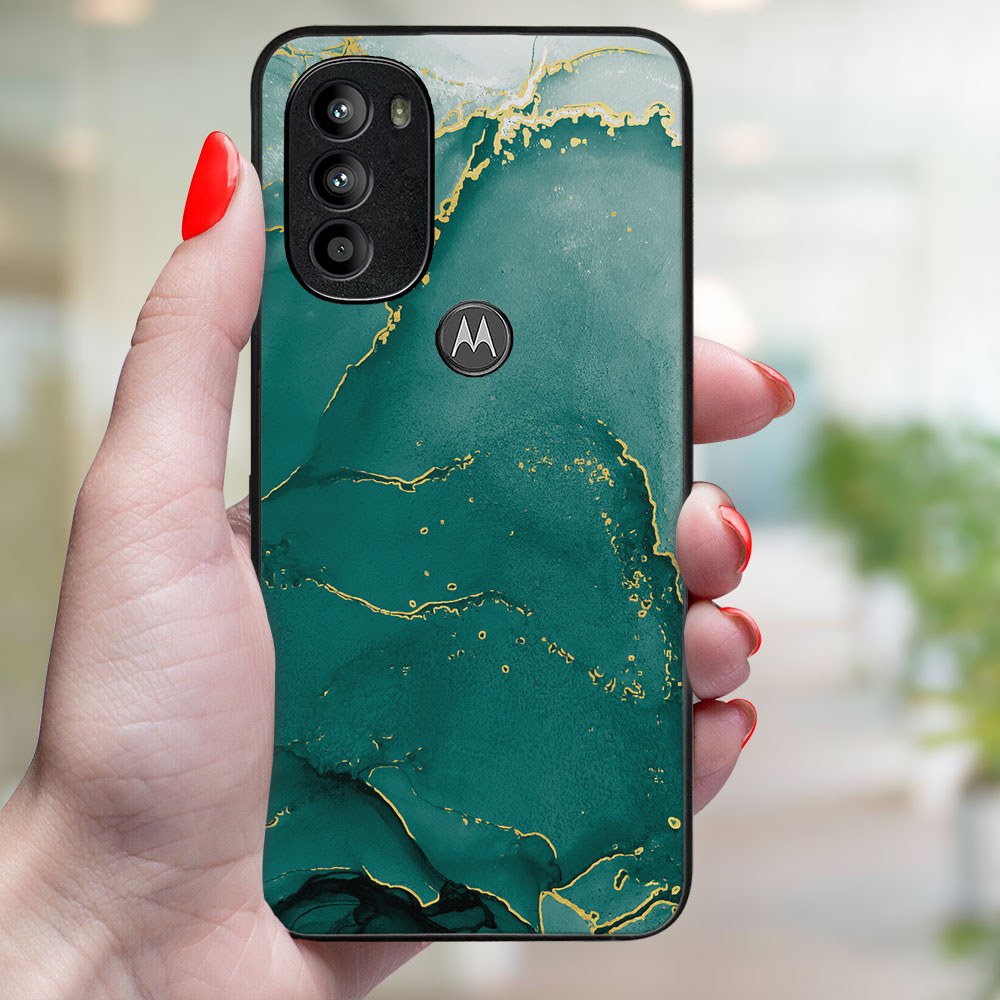 MY ART Ochranný Kryt Motorola Moto G71 5G GREEN MARBLE (145)