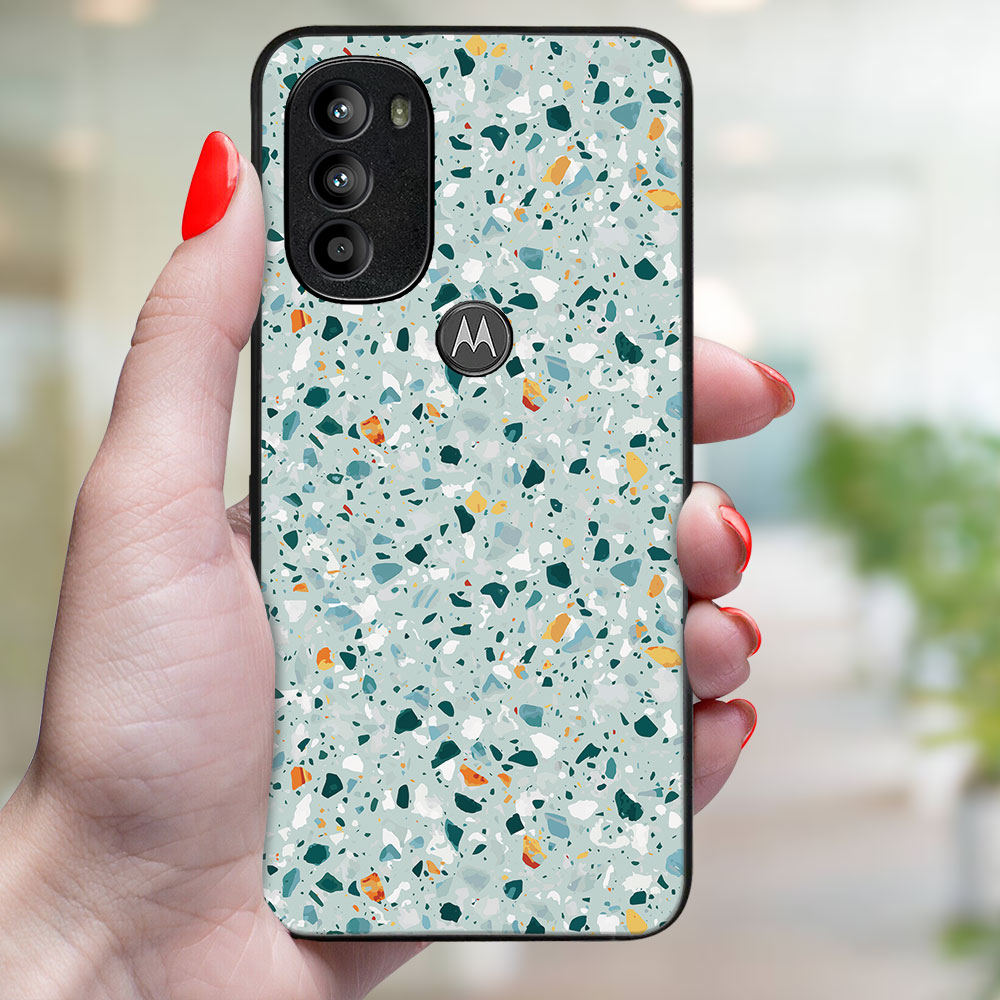 MY ART Ochranný Kryt Motorola Moto G71 5G BLUE TERRAZZO (164)