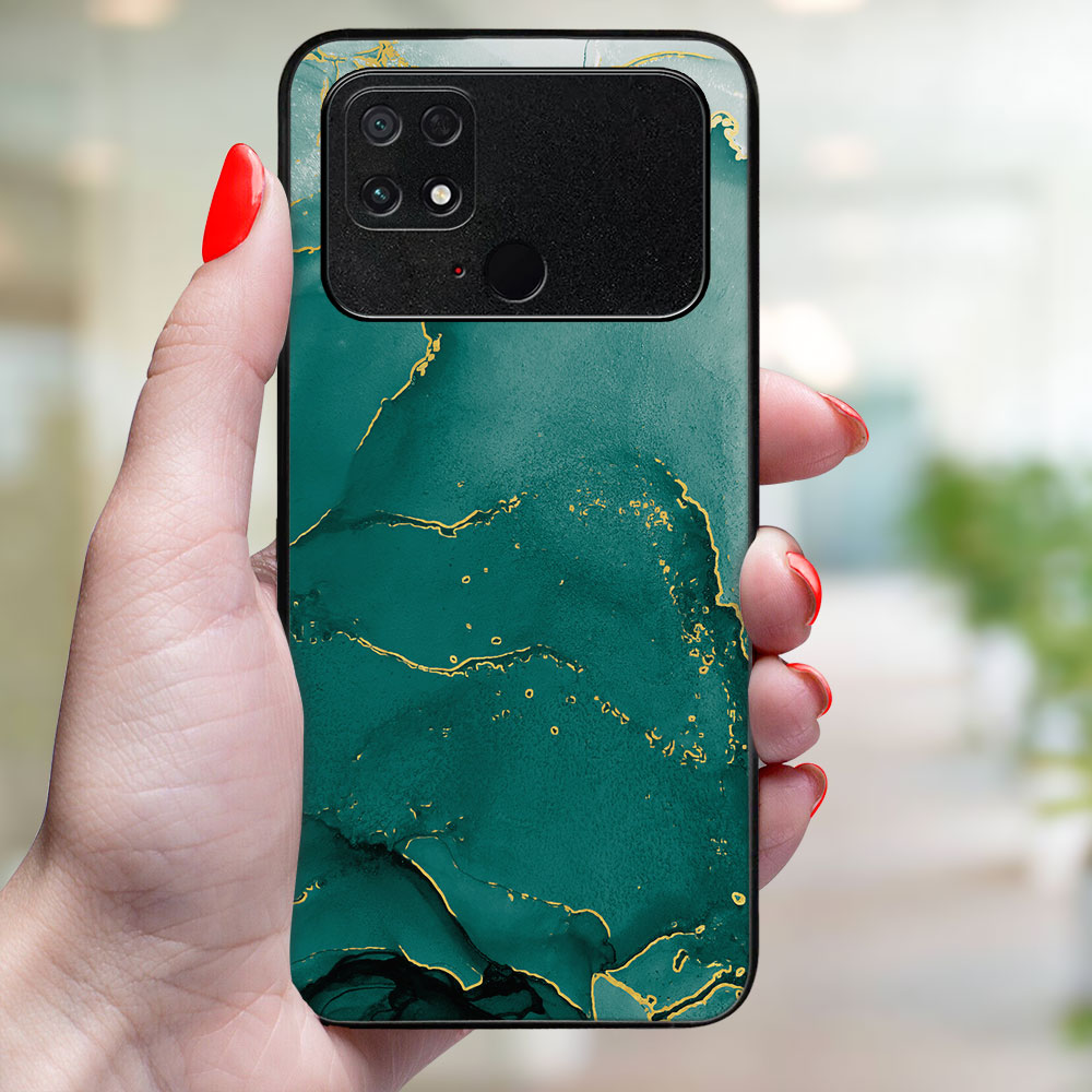 MY ART Ochranný Kryt Pro Xiaomi Poco C40 GREEN MARBLE (145)