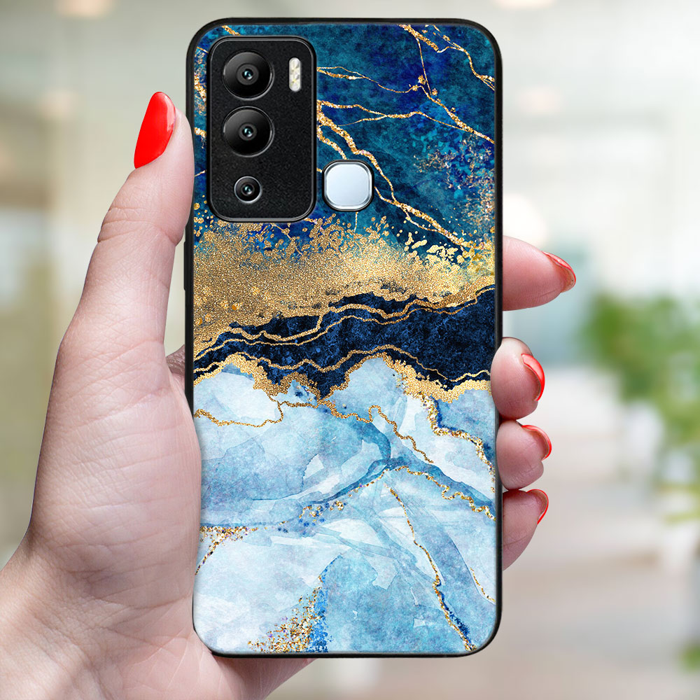 MY ART Ochranný Kryt Pro Infinix Hot 12i BLUE MARBLE (141)