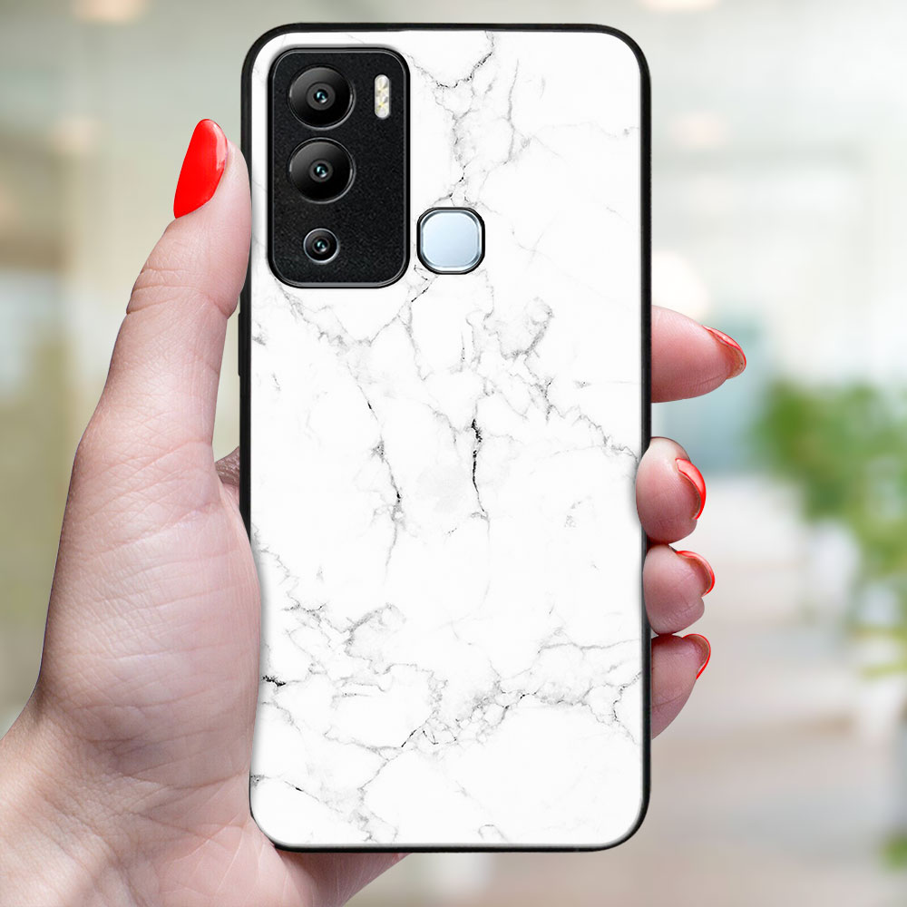 MY ART Ochranný Kryt Pro Infinix Hot 12i WHITE MARBLE (144)