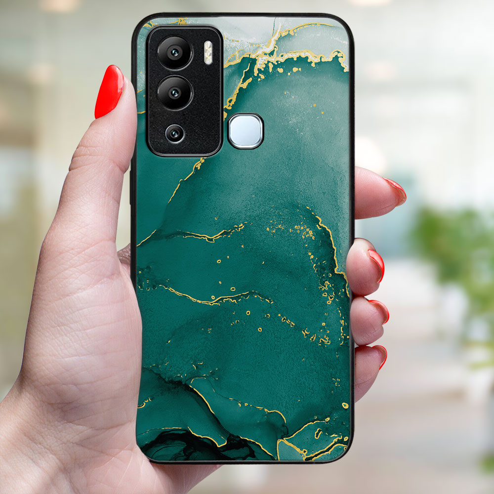 MY ART Ochranný Kryt Pro Infinix Hot 12i GREEN MARBLE (145)