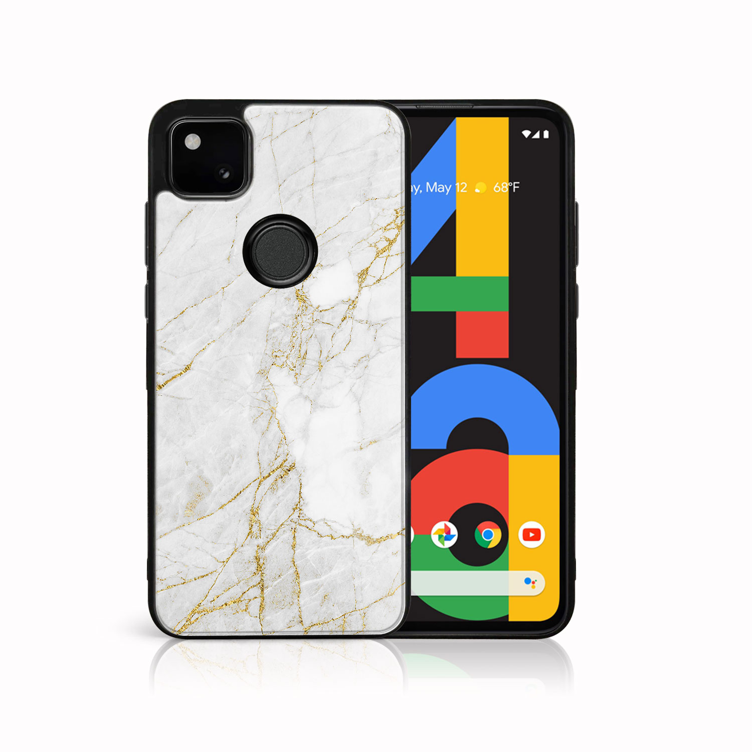 PROTEMIO 39322 MY ART Silikonový kryt Google Pixel 4a WHITE STONE (011)