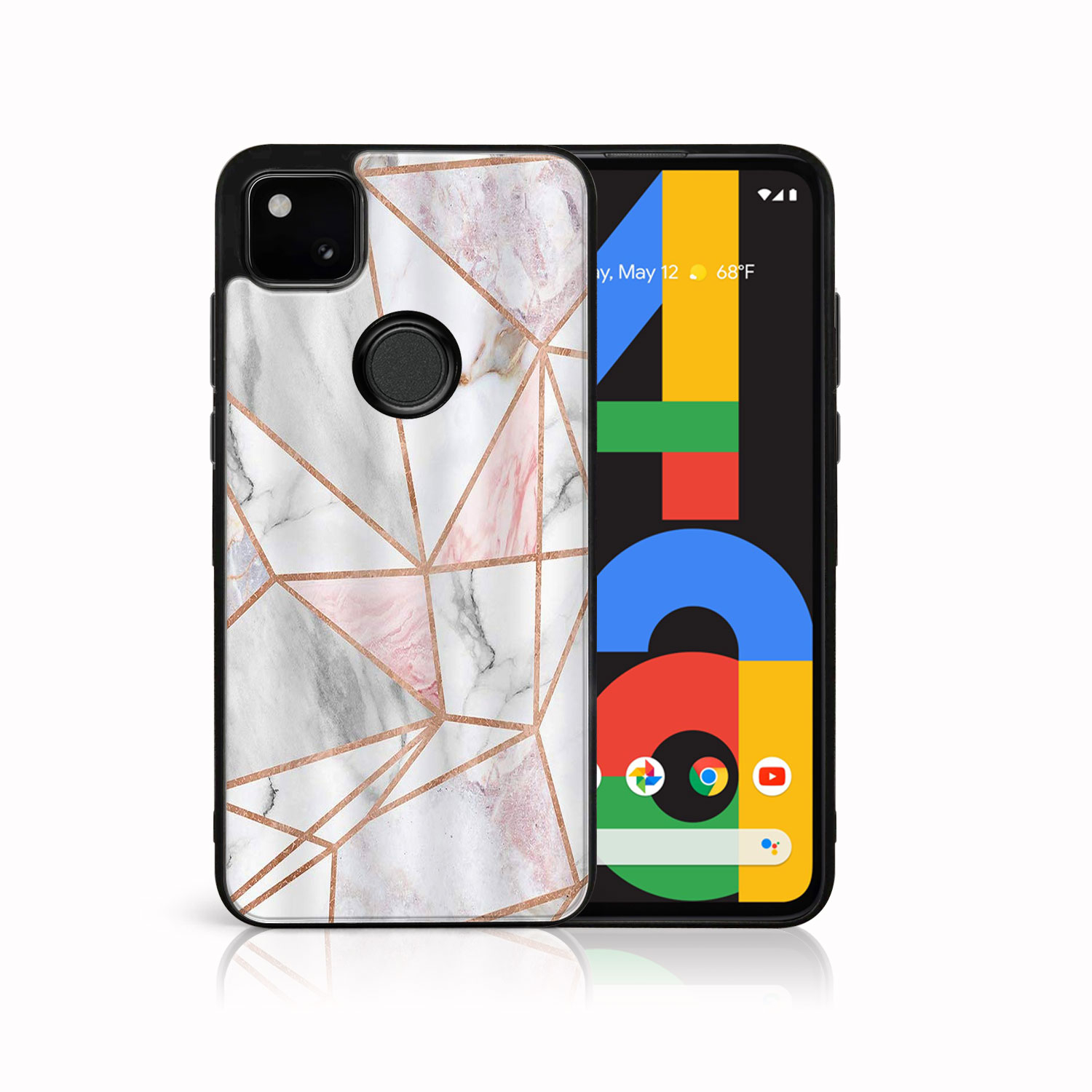 PROTEMIO 39344 MY ART Silikonový kryt Google Pixel 4a PINK MARBLE (143)