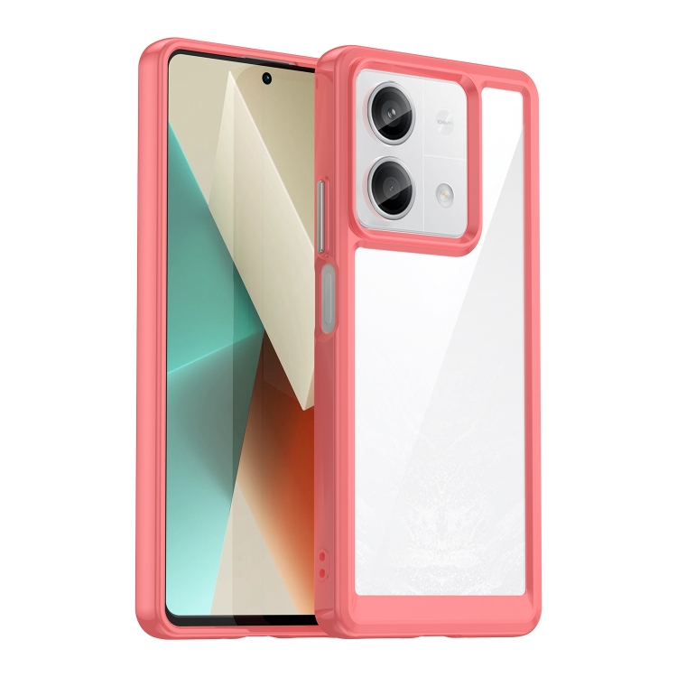 CRYSTAL Ochranný Kryt Pro Xiaomi Redmi Note 13 5G červený