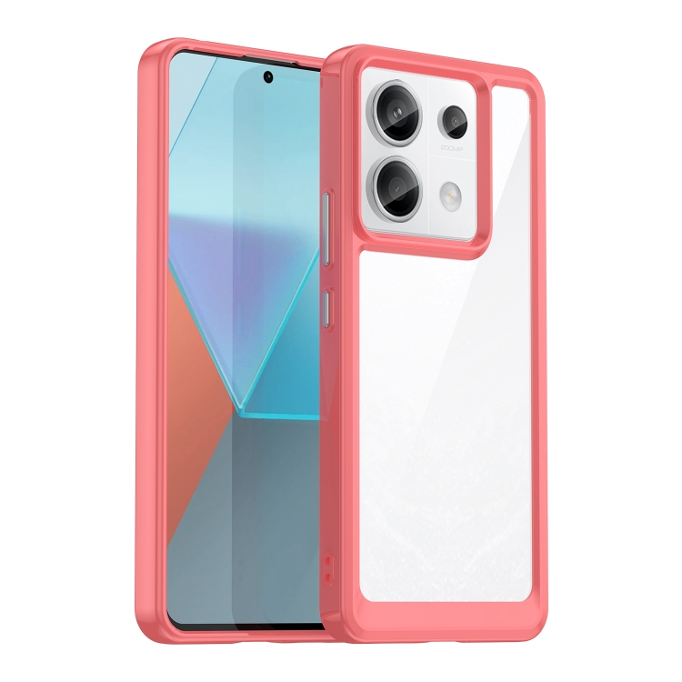 CRYSTAL Ochranný Kryt Pre Xiaomi Redmi Note 13 Pro 5G / Xiaomi Poco X6 5G červený