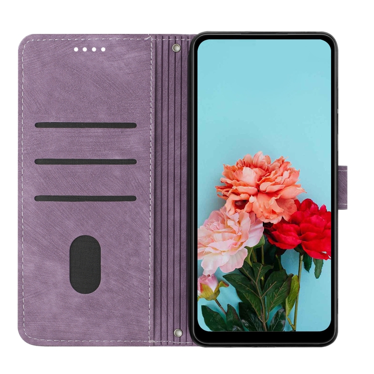 STRIPE Peněženkové Pouzdro S řemínkem Xiaomi Redmi Note 13 Pro+ Fialové