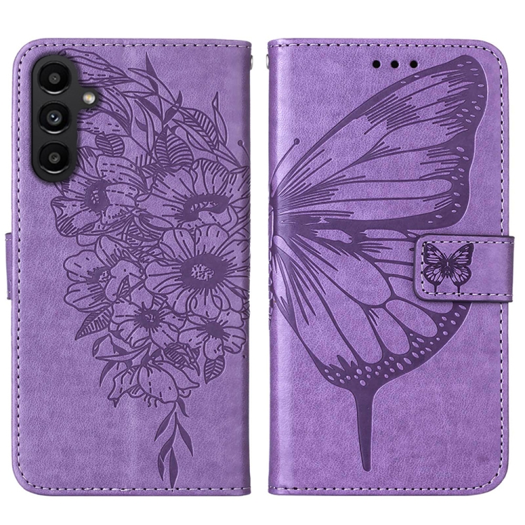 ART BUTTERFLY Peňaženkový Obal Pre Samsung Galaxy A15 / A15 5G Svetlofialový