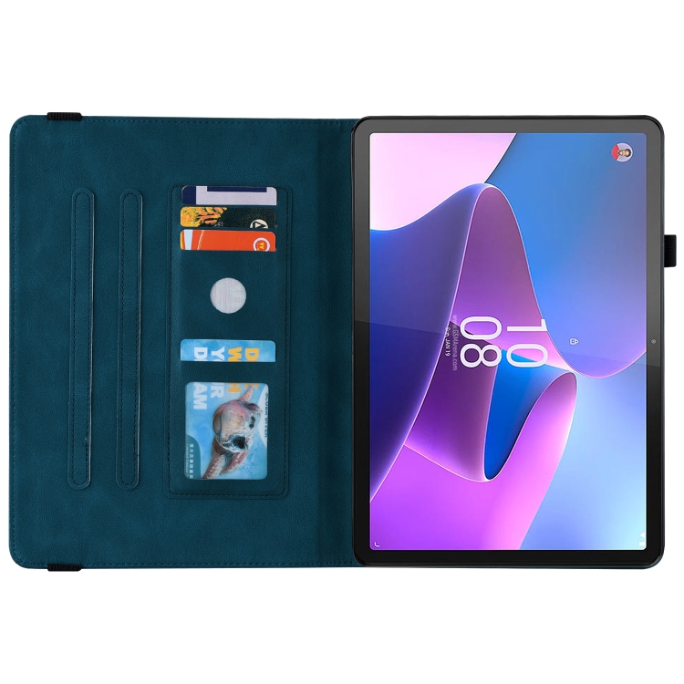 ART BUTTERFLY Peněženkový Obal Pro Lenovo Tab P12 Modrý