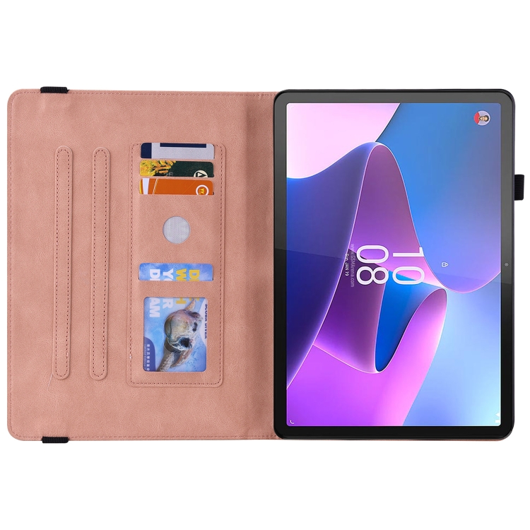 ART BUTTERFLY Peněženkový Obal Pro Lenovo Tab P12 Růžový