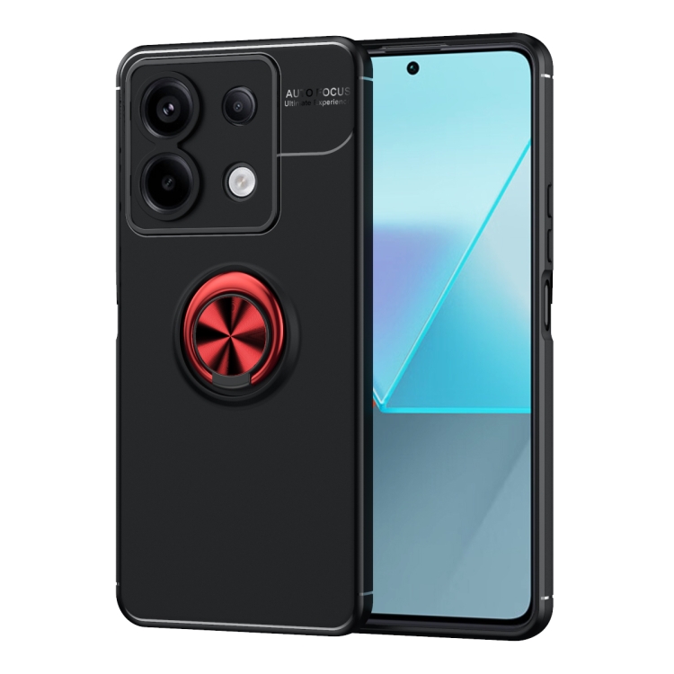 HOLDER Silikonový Kryt S Držákem Xiaomi Redmi Note 13 Pro 5G / Xiaomi Poco X6 5G černo-červený