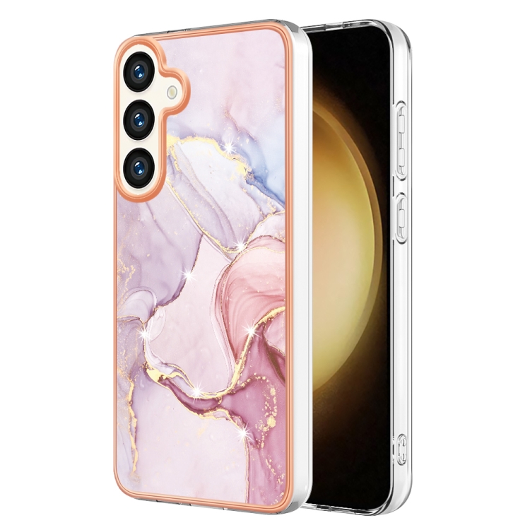 IMD MARBLE Ochranný Kryt Pro Samsung Galaxy S24 Plus 5G ROSE GOLD