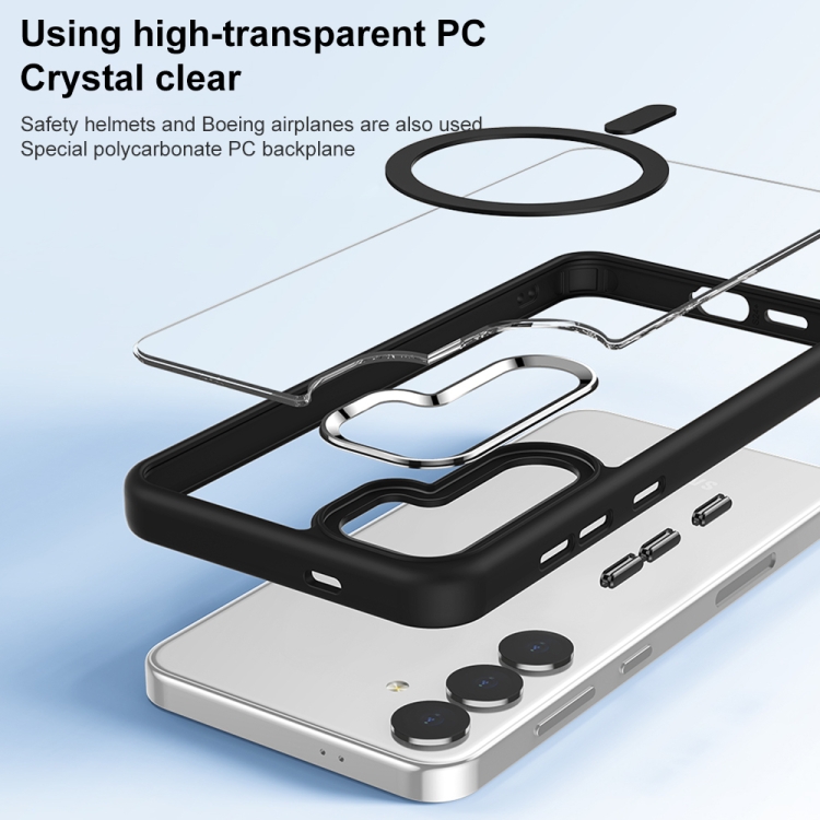 TRANSPARENT MAGSAFE Kryt Pro Samsung Galaxy S24 Ultra 5G Modrý