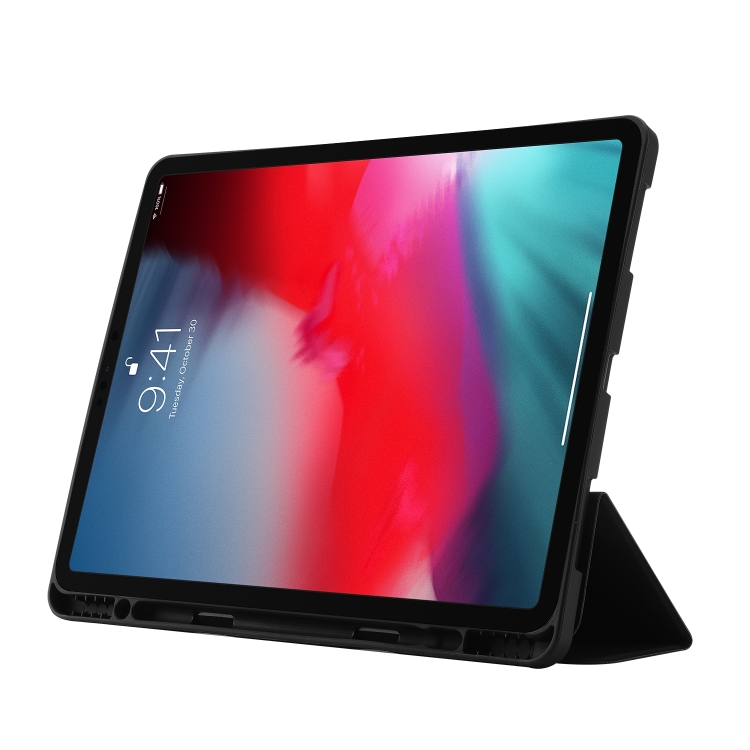 LEATHER Zaklápěcí Kryt Pro Apple IPad Pro 11 2024 černý