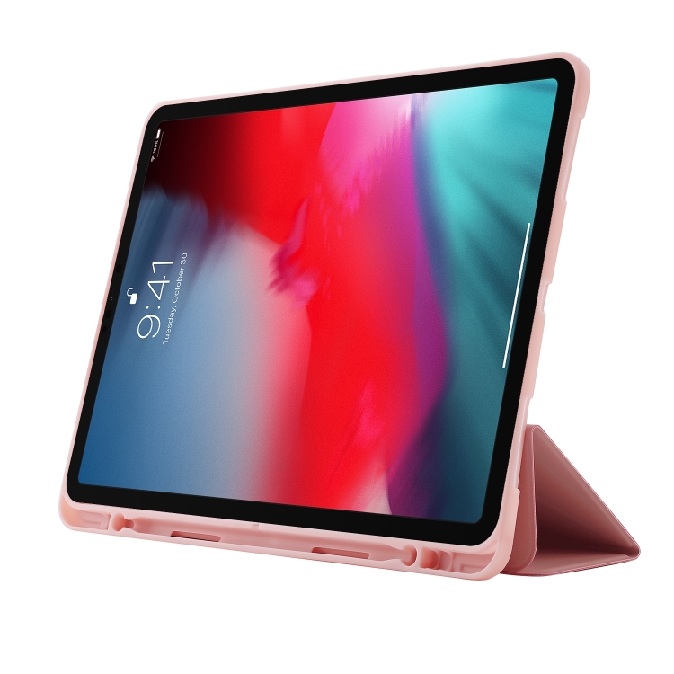 LEATHER Zaklápěcí Kryt Pro Apple IPad Pro 13 2024 Světle Růžový