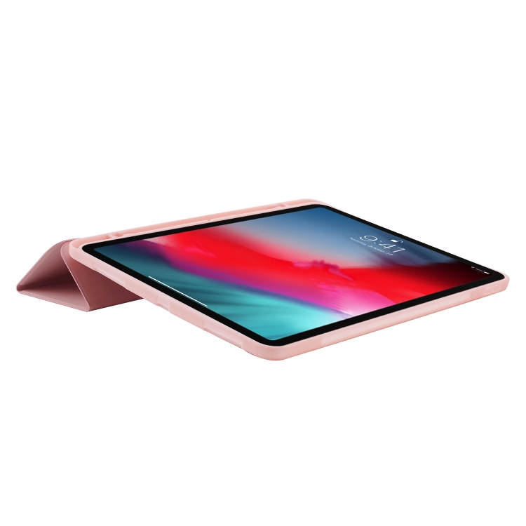 LEATHER Zaklápěcí Kryt Pro Apple IPad Pro 13 2024 Světle Růžový