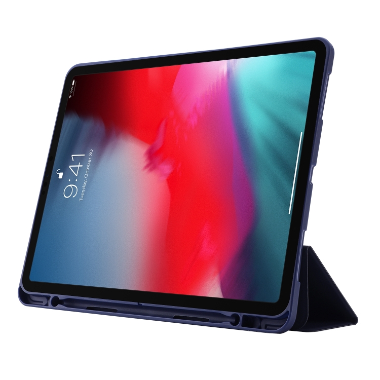 LEATHER Zaklápěcí Kryt Pro Apple IPad Pro 13 2024 Tmavomodrý