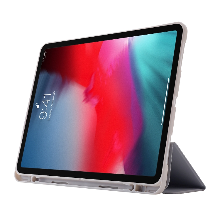 LEATHER Zaklápěcí Kryt Pro Apple IPad Pro 13 2024 šedý