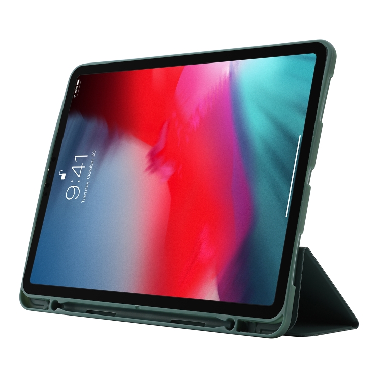 LEATHER Zaklápěcí Kryt Pro Apple IPad Air 13 2024 Tmavě Zelený