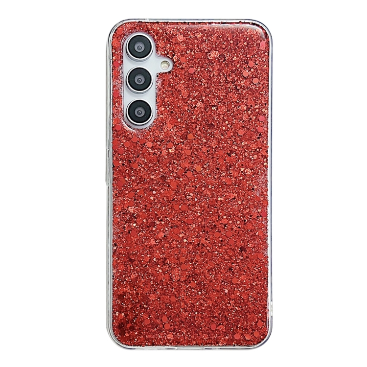 GLITTER Ochranný Obal Samsung Galaxy A55 5G červený