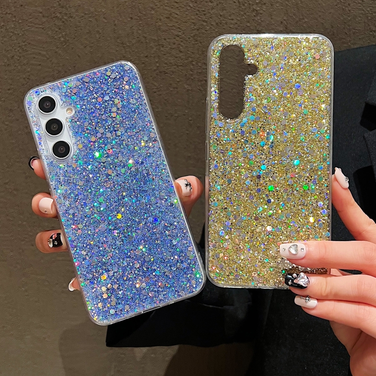 GLITTER Ochranný Obal Samsung Galaxy A55 5G červený