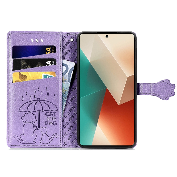 ART ANIMALS Peněženkový Obal Pro Xiaomi Redmi Note 13 Pro 5G / Xiaomi Poco X6 5G Fialový