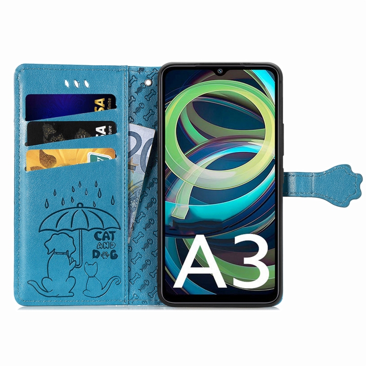 ART ANIMALS Peněženkový Obal Pro Xiaomi Redmi A3 Modrý