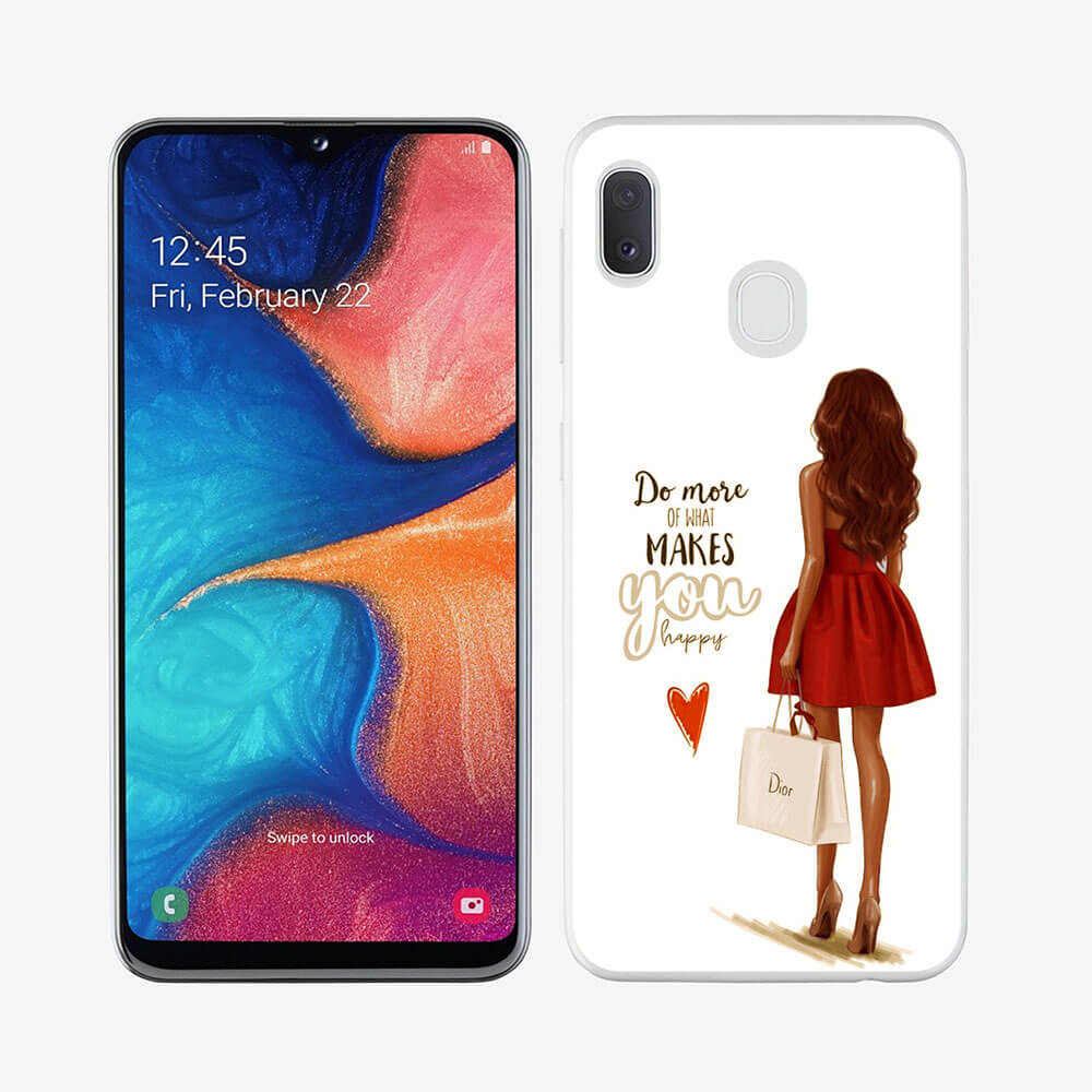 PROTEMIO 23043 MY ART Ochranný obal Samsung Galaxy A20e RED DRESS (137)