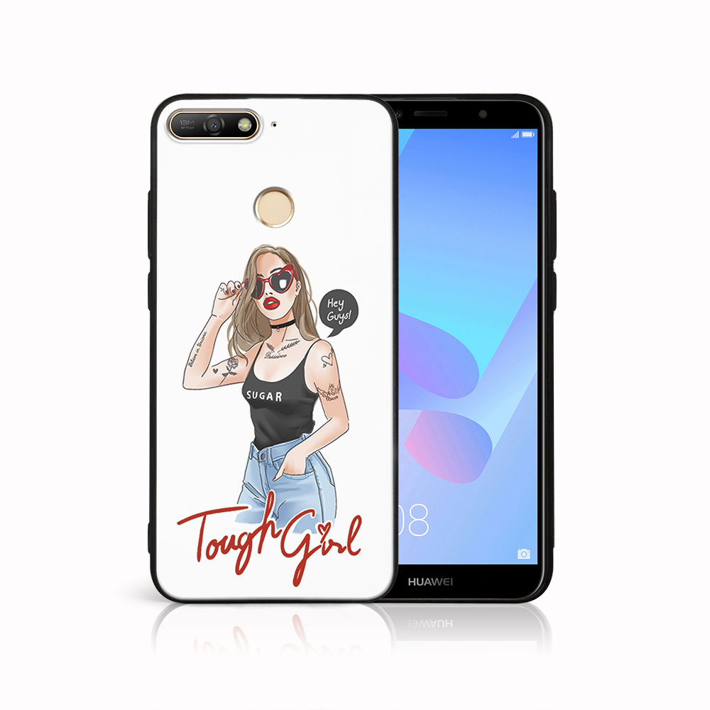 MY ART Ochranný Kryt Pro Huawei Y6 Prime 2018 TOUGH GIRL (131)